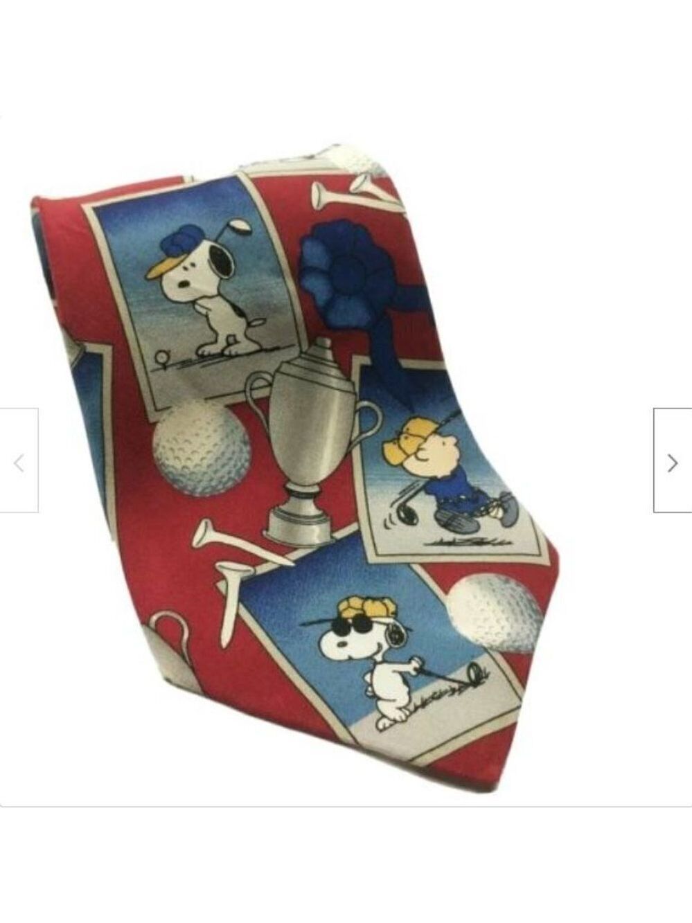 Peanuts Golf Snoopy Charlie Brown Tie